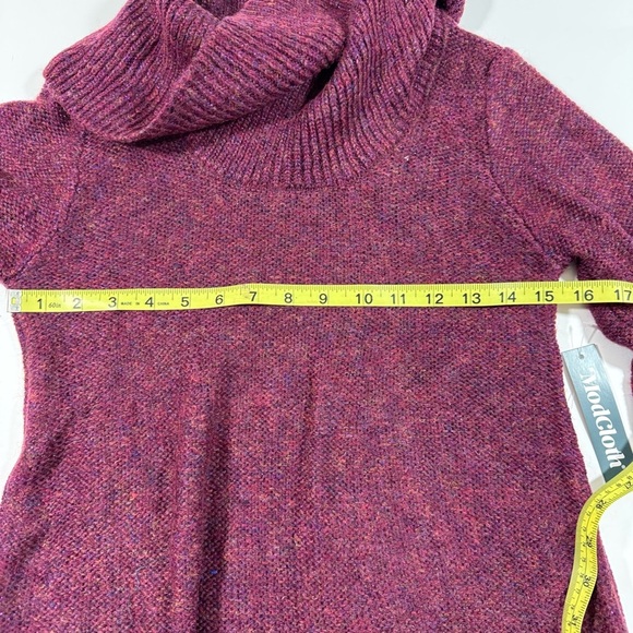 New ModCloth Playing It Cowl Tunic Sweater Burgundy - Picture 6 of 7